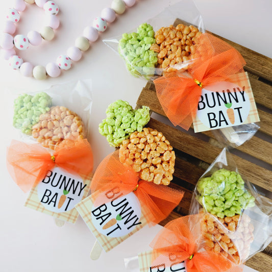 Carrot Rice Krispie Treat Pops