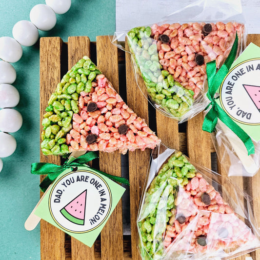 Watermelon Rice Krispie Treat Pops