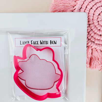 Lamb Face With Bow Cookie Cutter