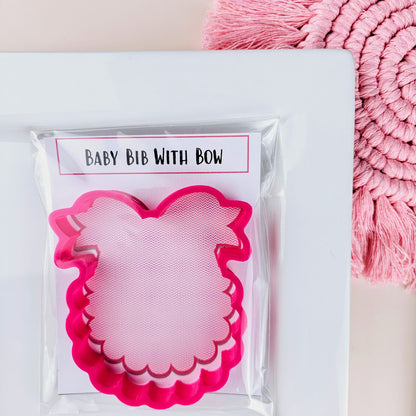 Baby Bib With Bow Cookie Cutter
