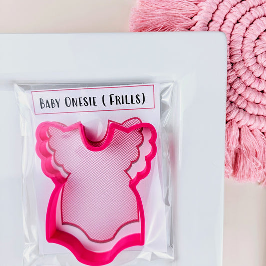 Baby Onesie With Frill Sleeves Cookie Cutter