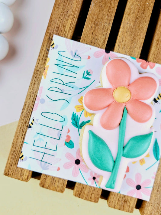 Spring Coral Cookie Card 4