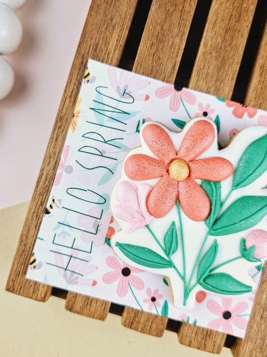 Spring Coral Cookie Card 1
