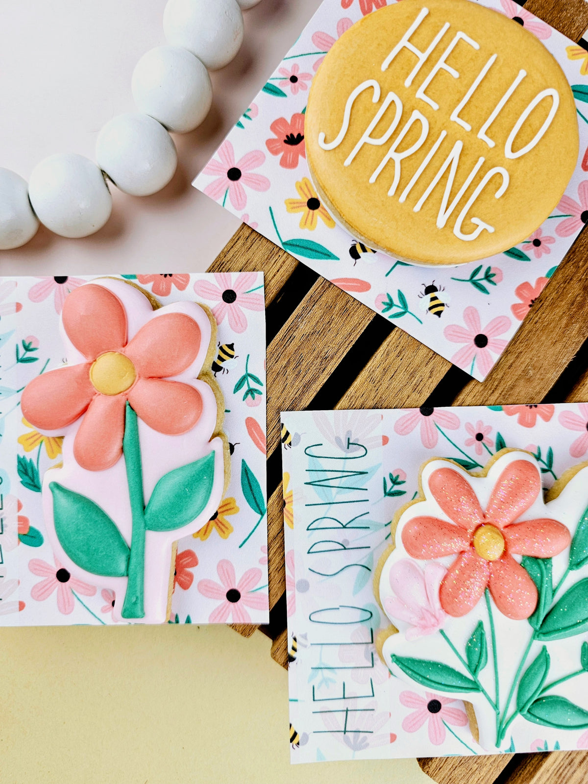 Spring Coral Cookie Card 2